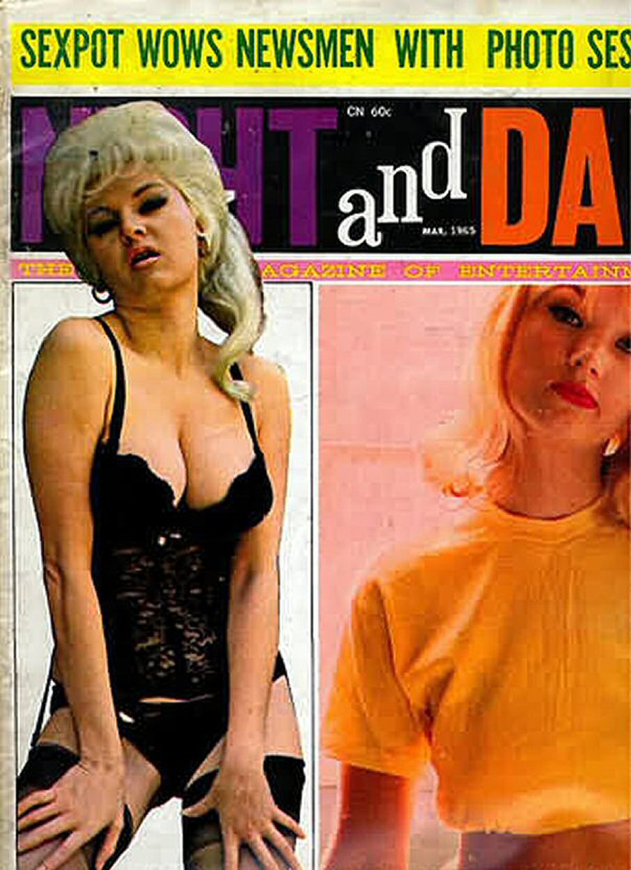 NIGHT AND DAY magazine side cover  March 1965