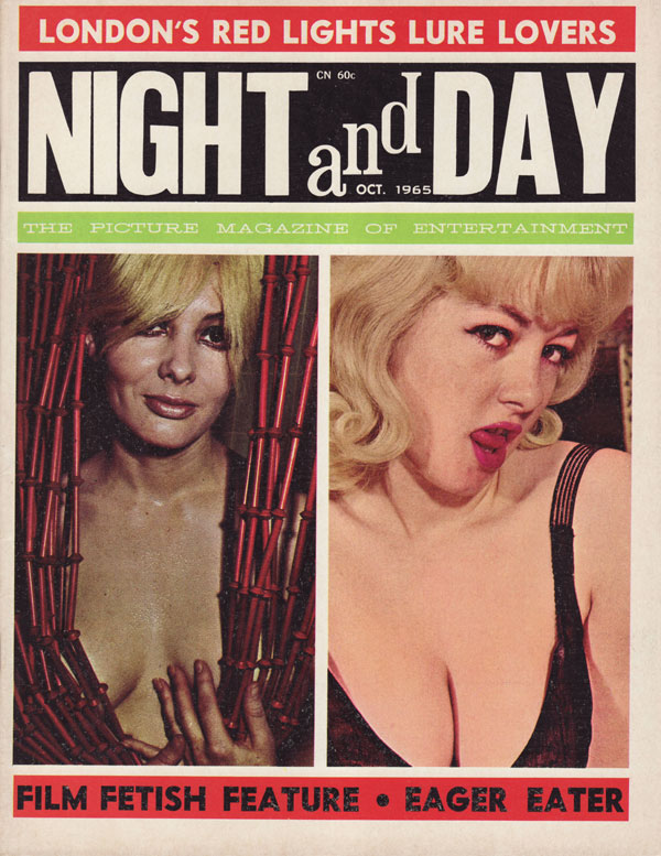 NIGHT AND DAY magazine side cover  Vol 1 No  11  October 1965
