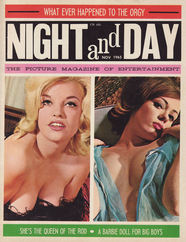 NIGHT AND DAY magazine side cover  November 1965