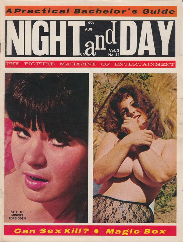 NIGHT AND DAY magazine side cover  Vol 2 No  11  August 1966