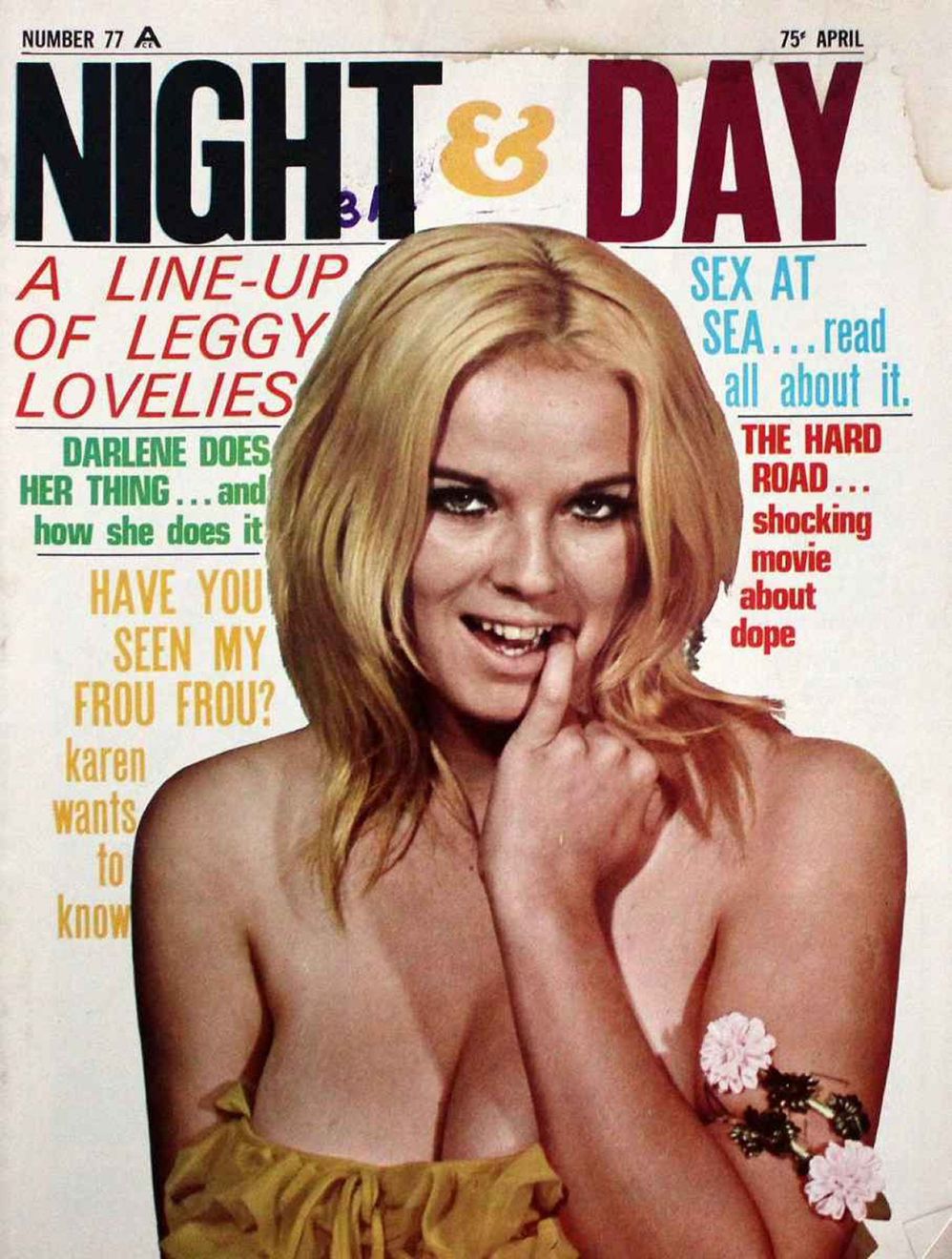 NIGHT AND DAY magazine side cover Issue 77  April 1970