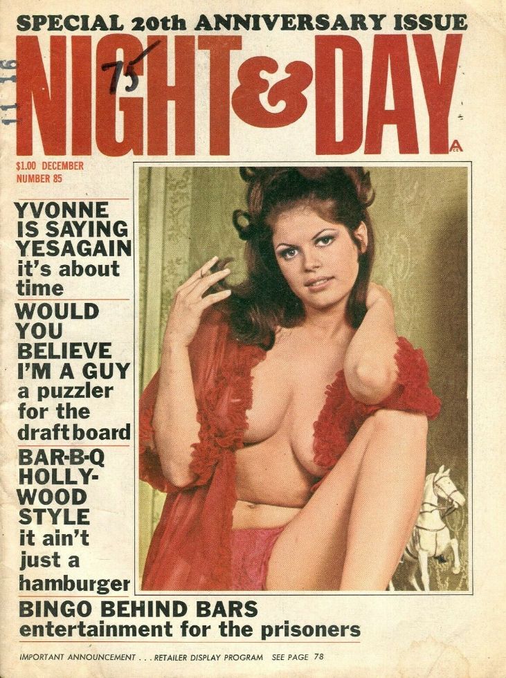 NIGHT AND DAY magazine side cover  December 1970