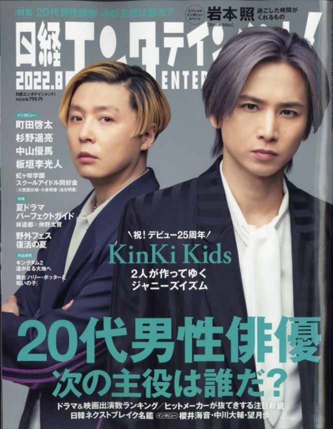 NIKKEI ENTERTAINMENT magazine side cover  August 2022