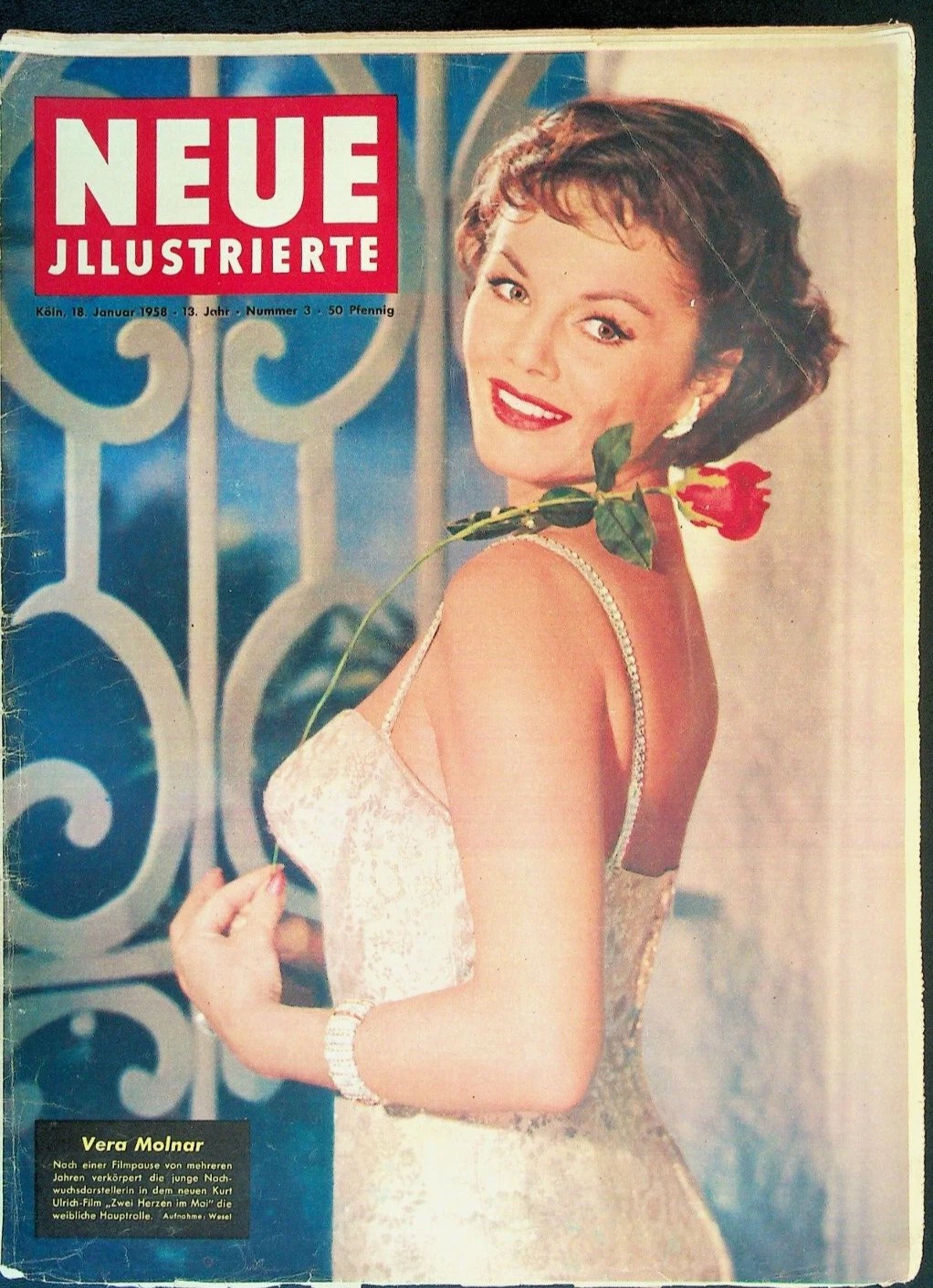 NEUE ILLUSTRIERTE magazine side cover Issue 3 18 January 1958