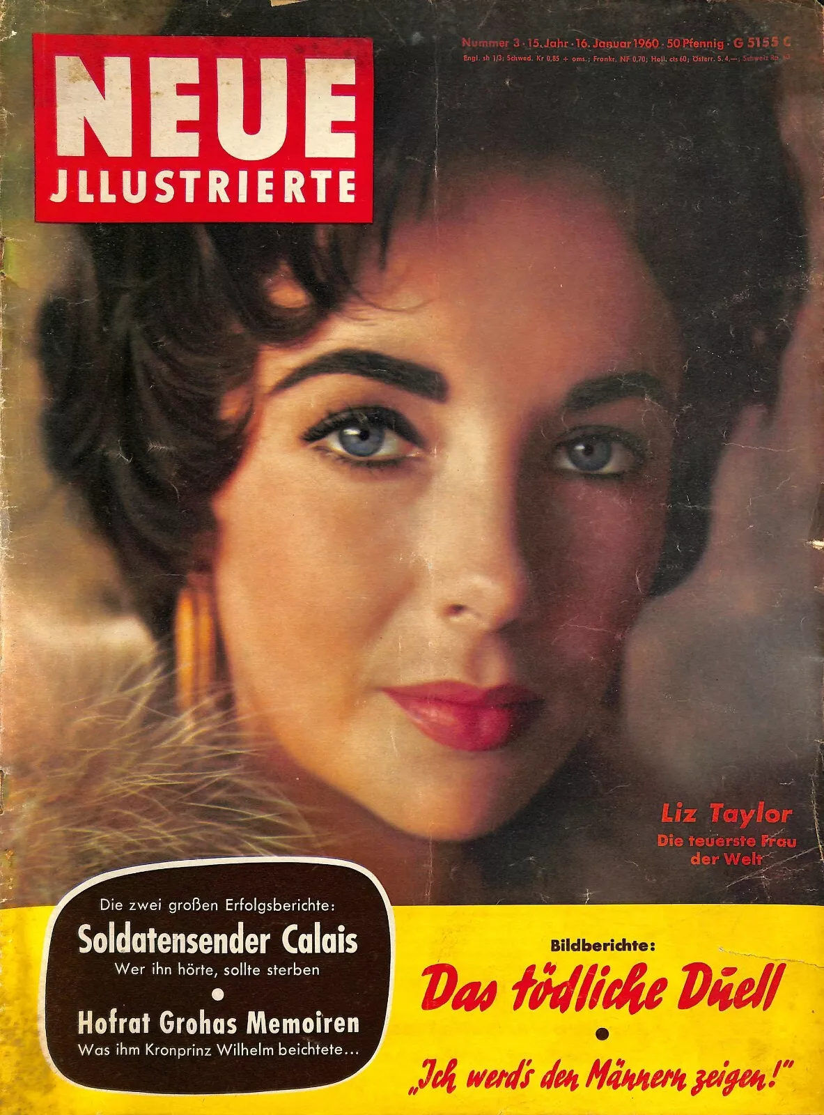 NEUE ILLUSTRIERTE magazine side cover Issue 3 16 January 1960