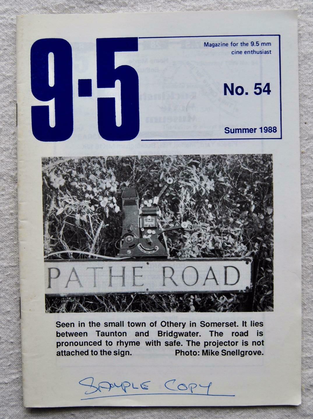 9.5 magazine side cover Issue 54 Summer 1988
