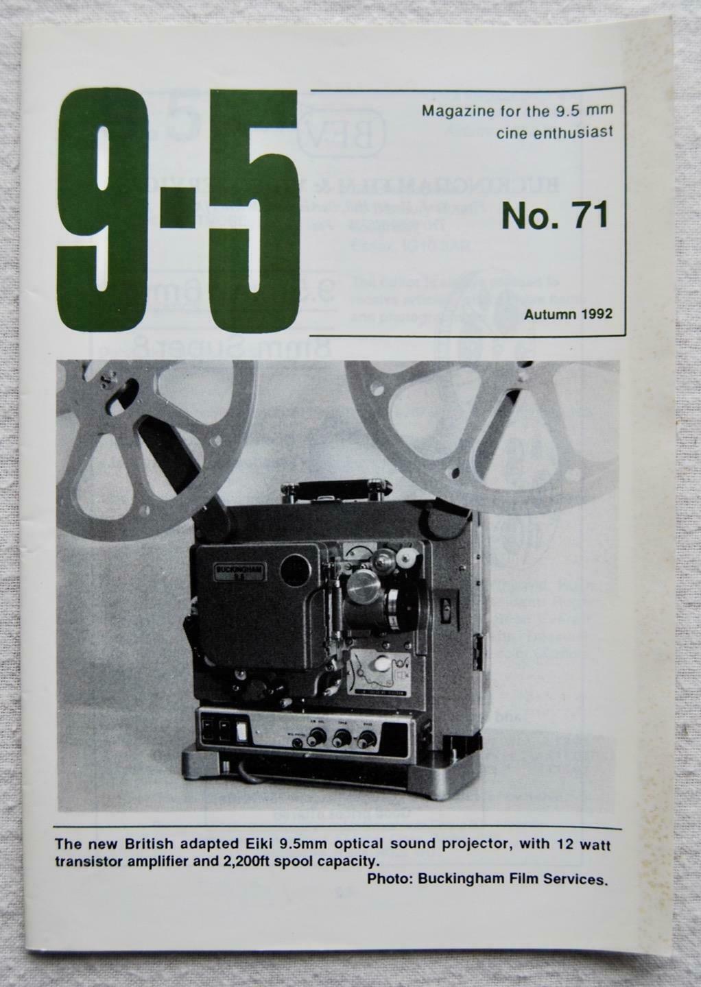 9.5 magazine side cover Issue 71 Autumn 1992