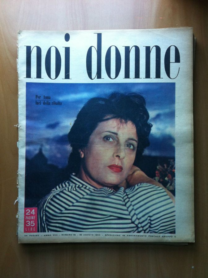 NOI DONNE magazine side cover Issue 34 30 August 1953