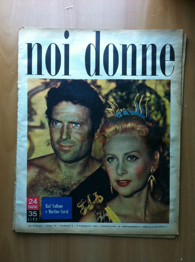 NOI DONNE magazine side cover Issue 6 7 February 1954