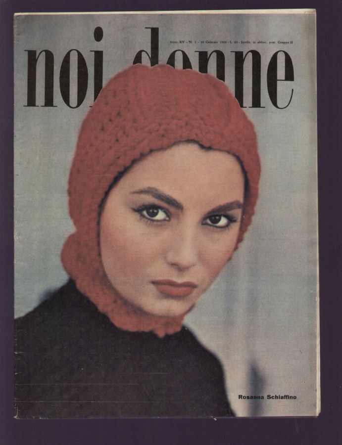 NOI DONNE magazine side cover Issue 2 10 January 1960