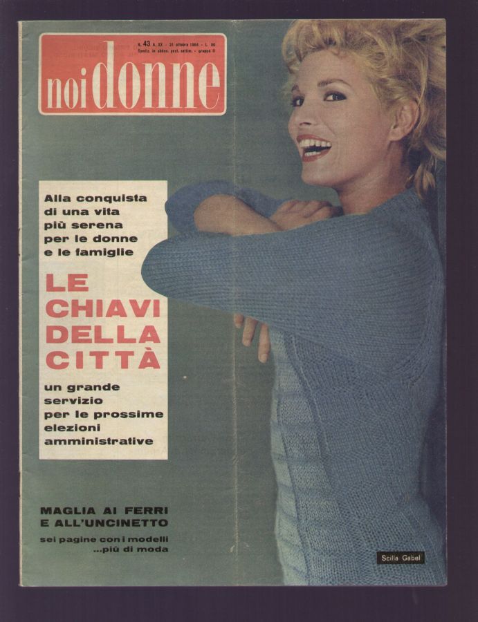 NOI DONNE magazine side cover Issue 43 31 October 1964