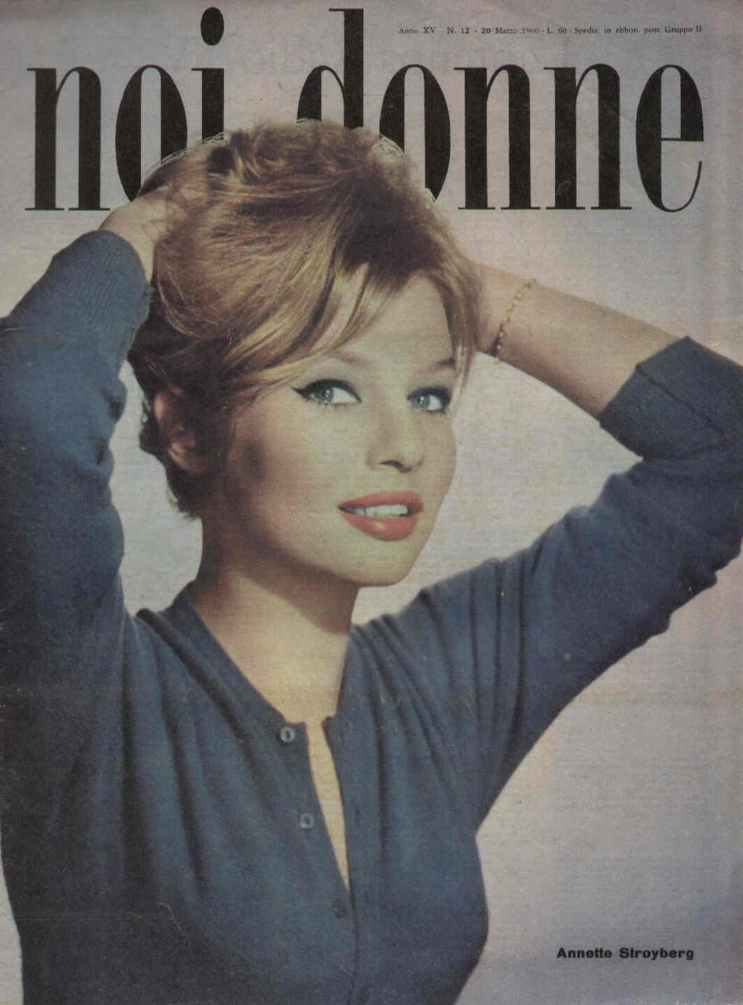 NOI DONNE magazine side cover Issue 12 20 March 1960