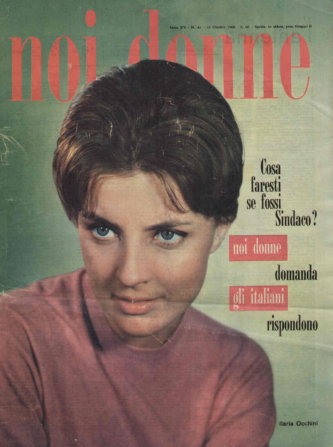 NOI DONNE magazine side cover Issue 41 16 October 1960
