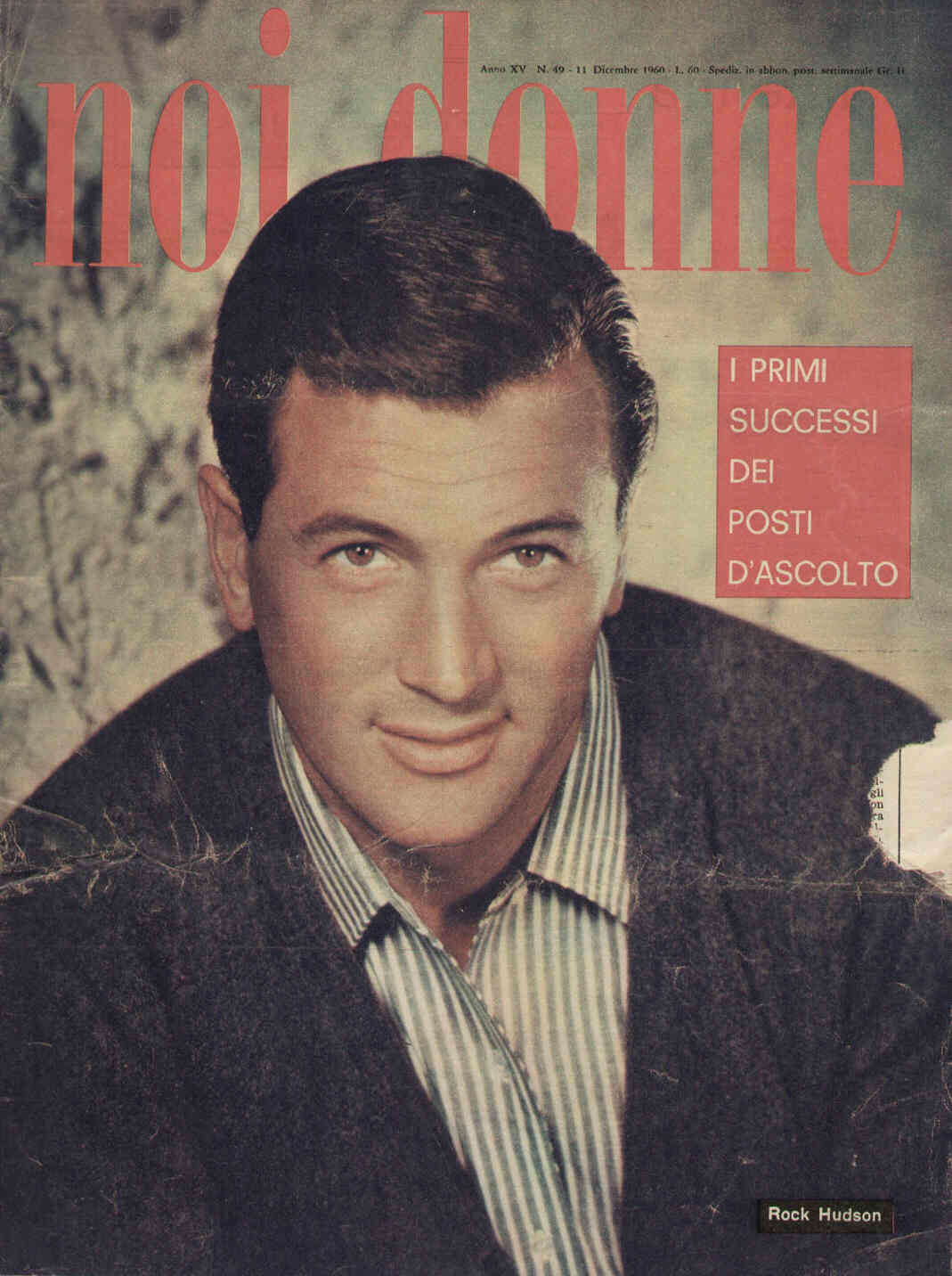 NOI DONNE magazine side cover Issue 49 11 December 1960