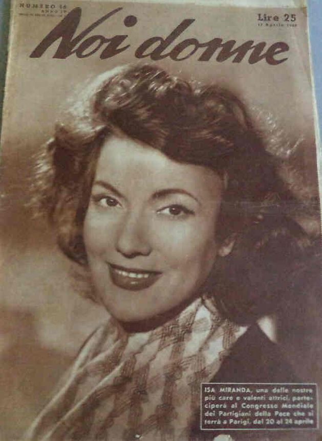NOI DONNE magazine side cover Issue 16 17 April 1949