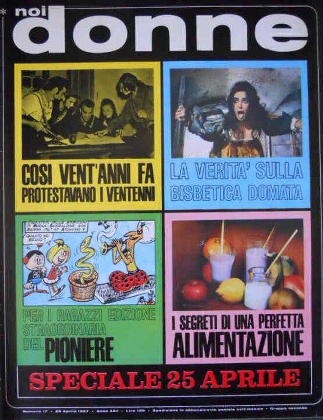 NOI DONNE magazine side cover Issue 17 29 April 1967