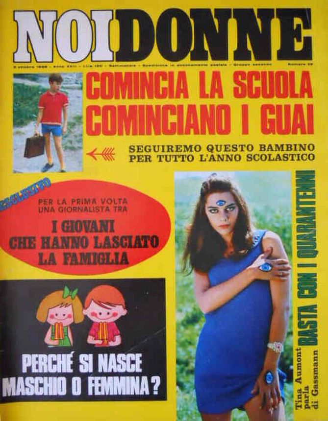 NOI DONNE magazine side cover Issue 39 5 October 1968