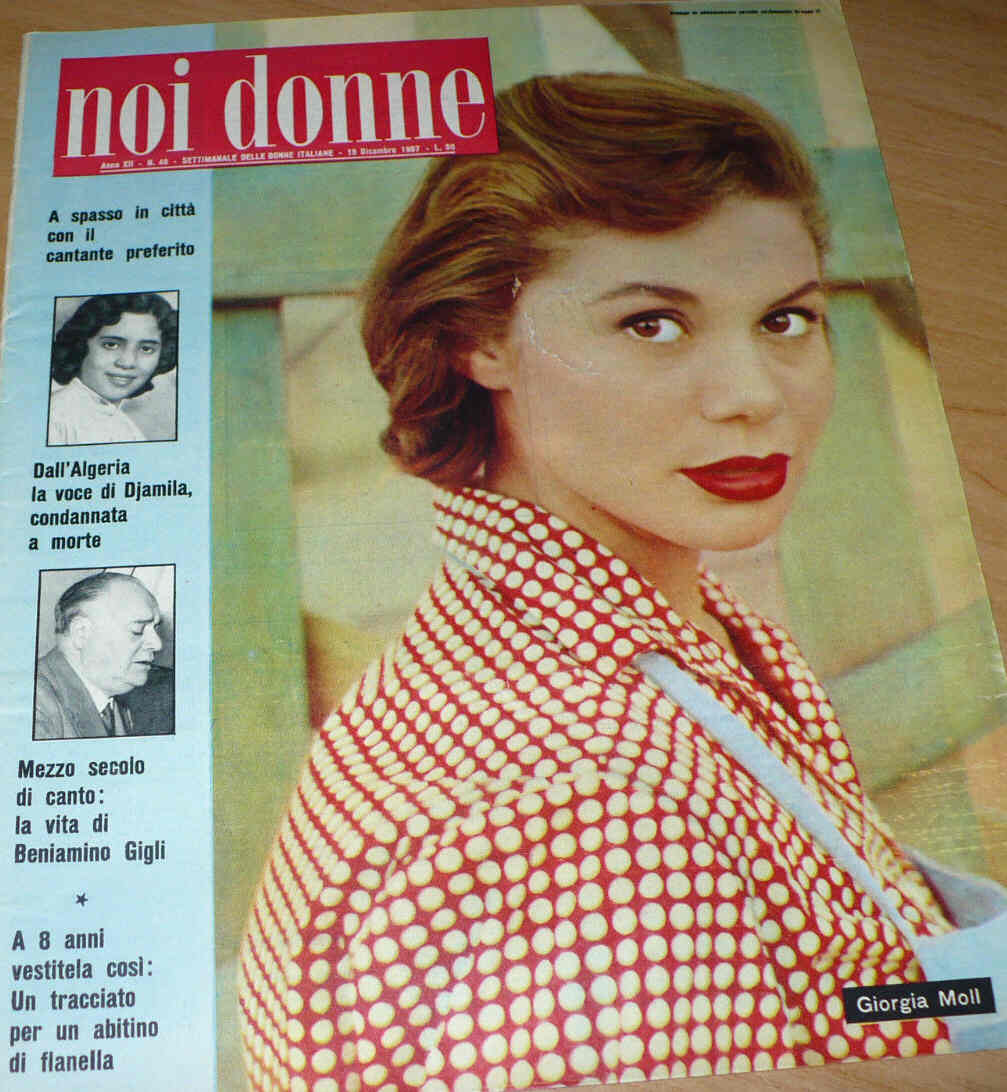 NOI DONNE magazine side cover Issue 49 15 December 1957