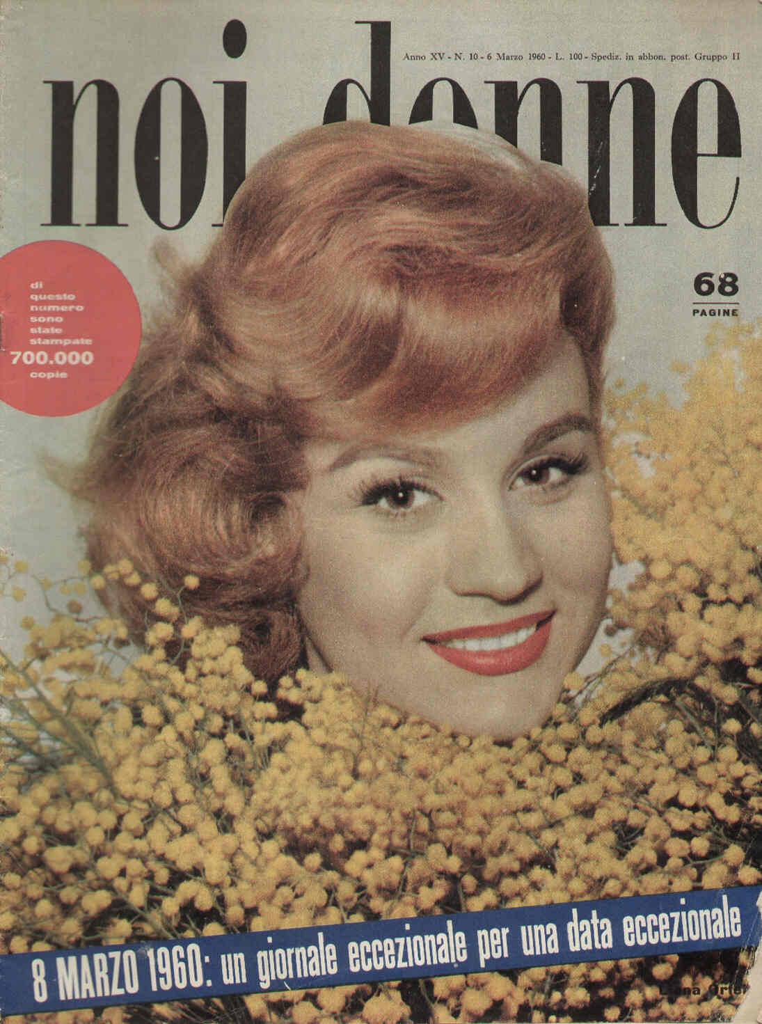 NOI DONNE magazine side cover Issue 10 6 March 1960