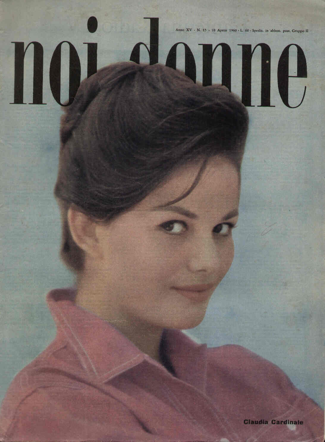 NOI DONNE magazine side cover Issue 15 10 April 1960