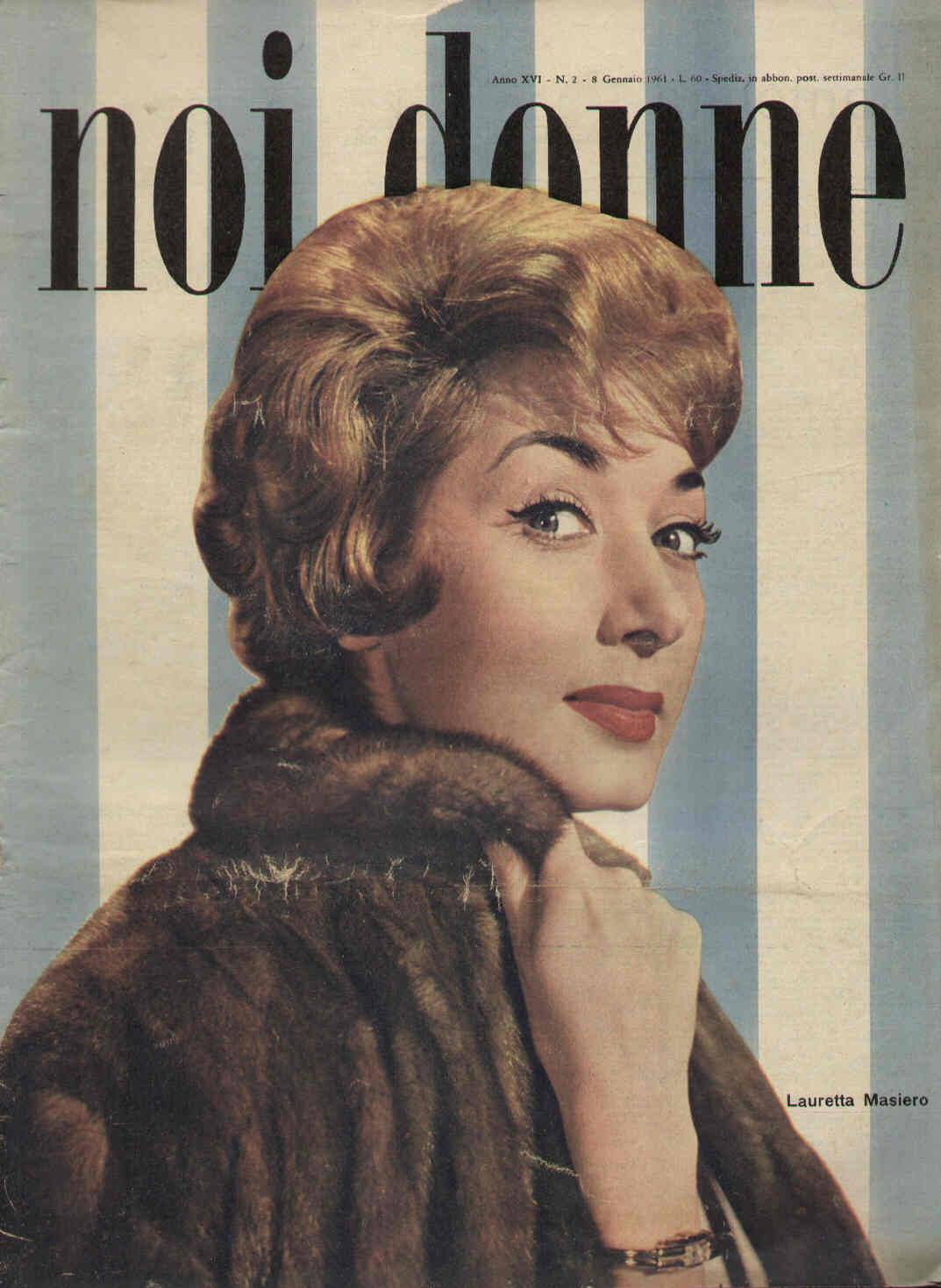 NOI DONNE magazine side cover Issue 2 8 January 1961