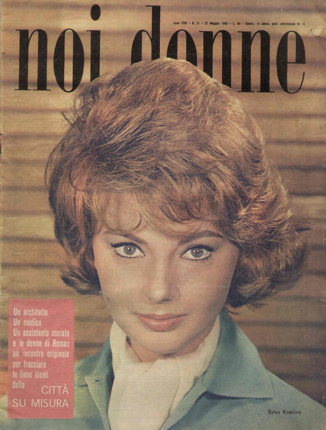 NOI DONNE magazine side cover Issue 21 27 May 1962