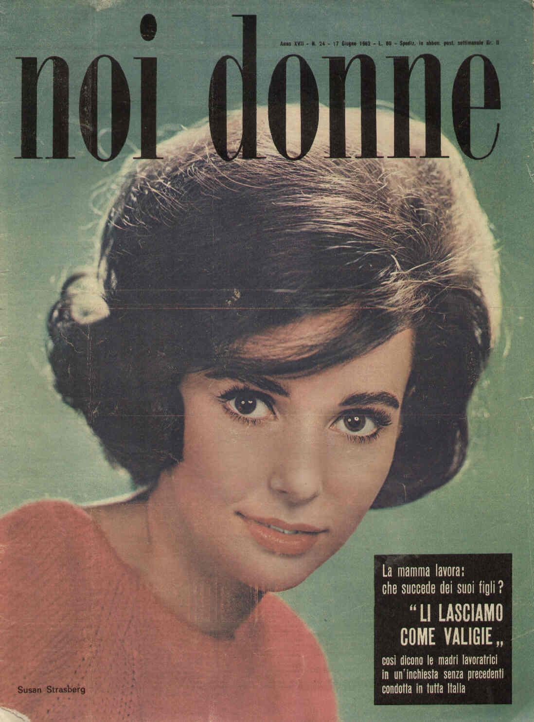 NOI DONNE magazine side cover Issue 24 17 June 1962