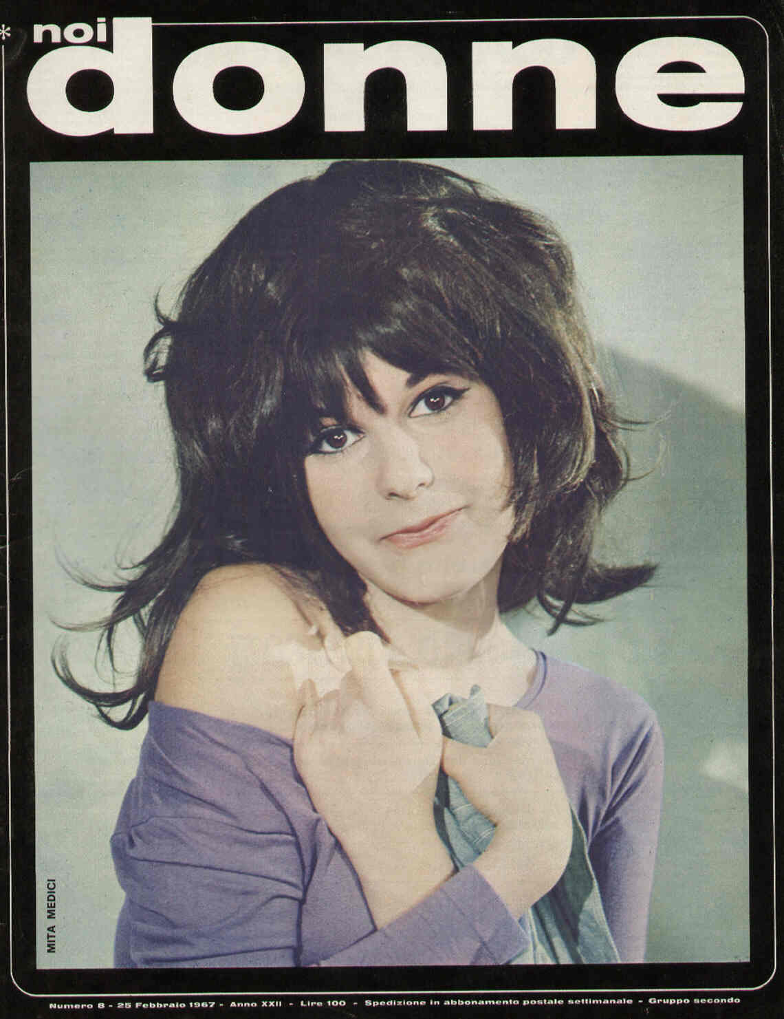 NOI DONNE magazine side cover Issue 8 25 February 1967
