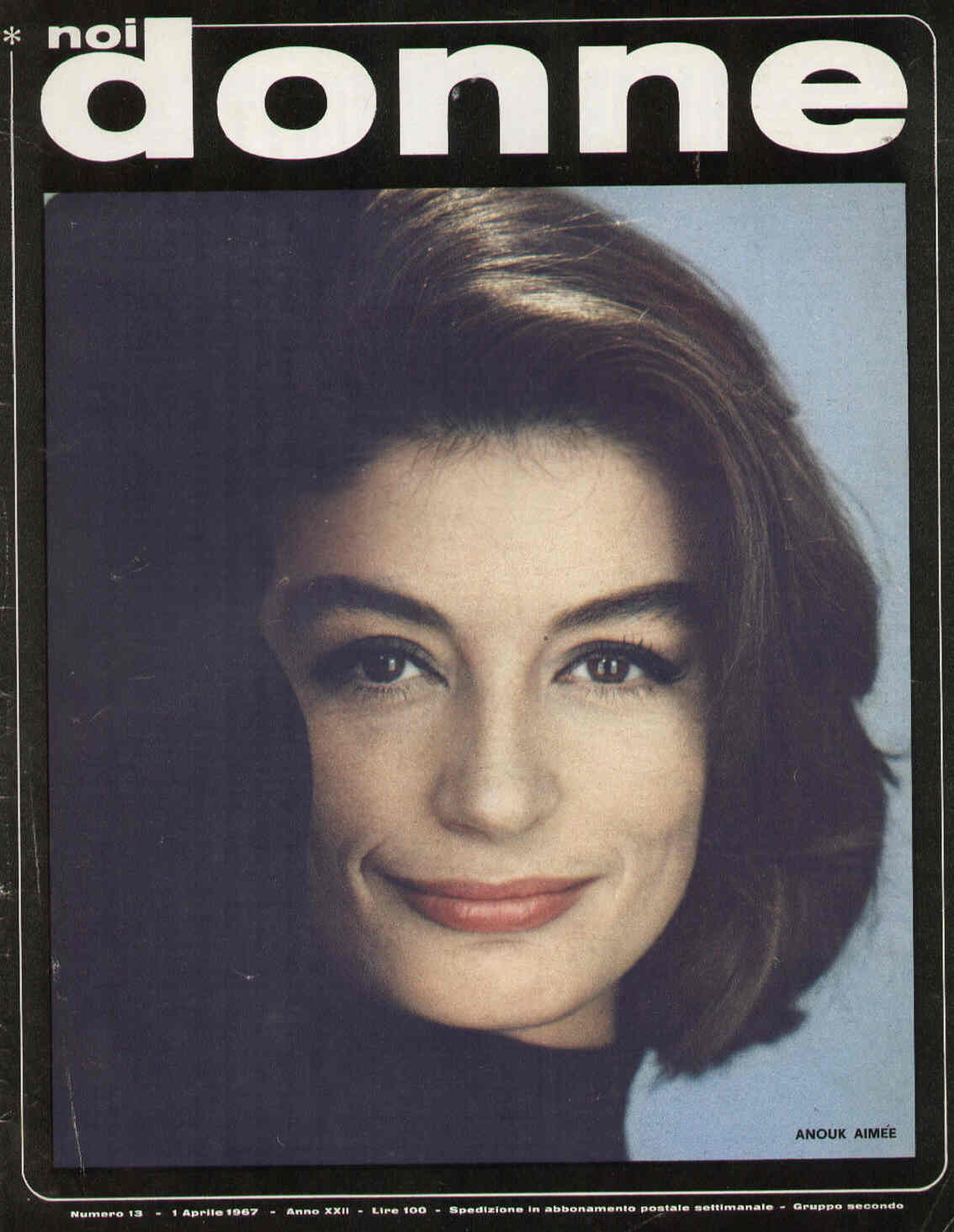 NOI DONNE magazine side cover Issue 13 1 April 1967