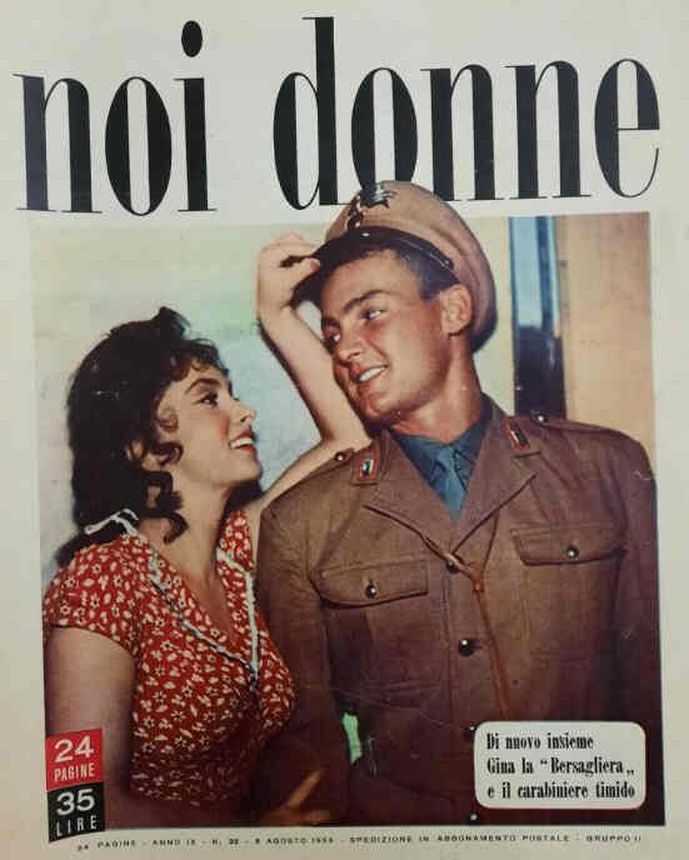NOI DONNE magazine side cover Issue 32 8 August 1954