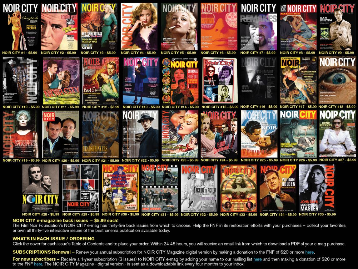 NOIR CITY magazine side cover Issue 2 Summer 2011