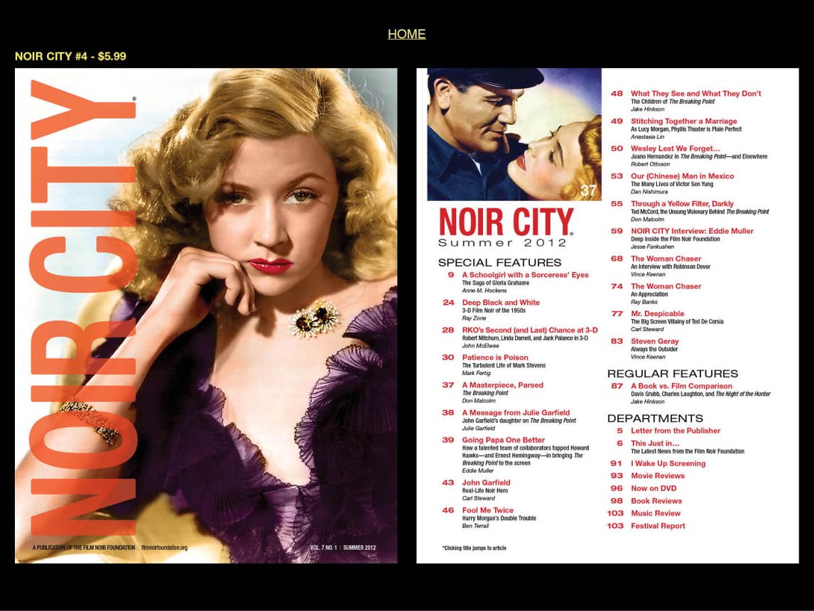 NOIR CITY magazine side cover Issue 4 Summer 2012