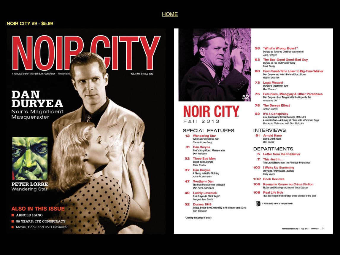 NOIR CITY magazine side cover Issue 9 Fall 2013