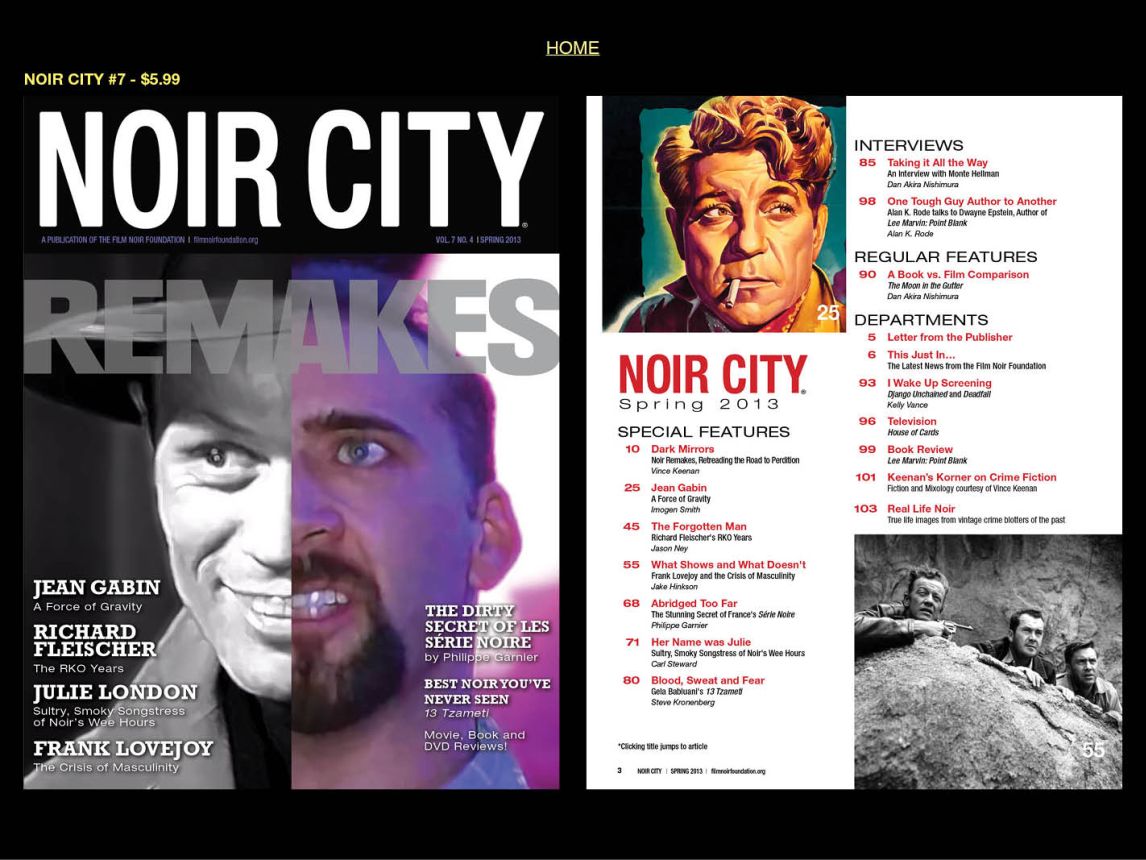 NOIR CITY magazine side cover Issue 7 Spring 2013