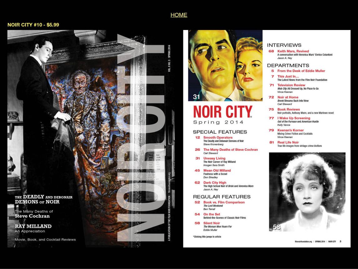 NOIR CITY magazine side cover Issue 10 Spring 2014