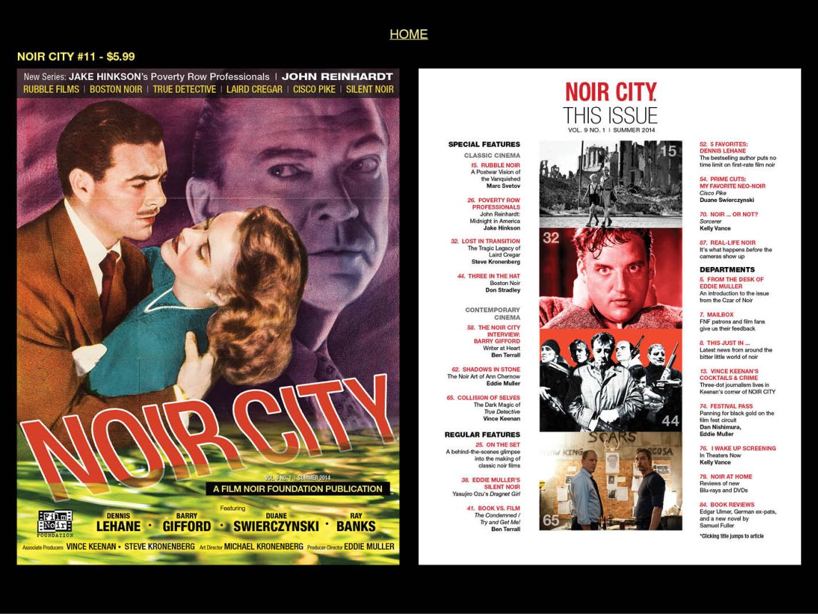 NOIR CITY magazine side cover Issue 11 Summer 2014