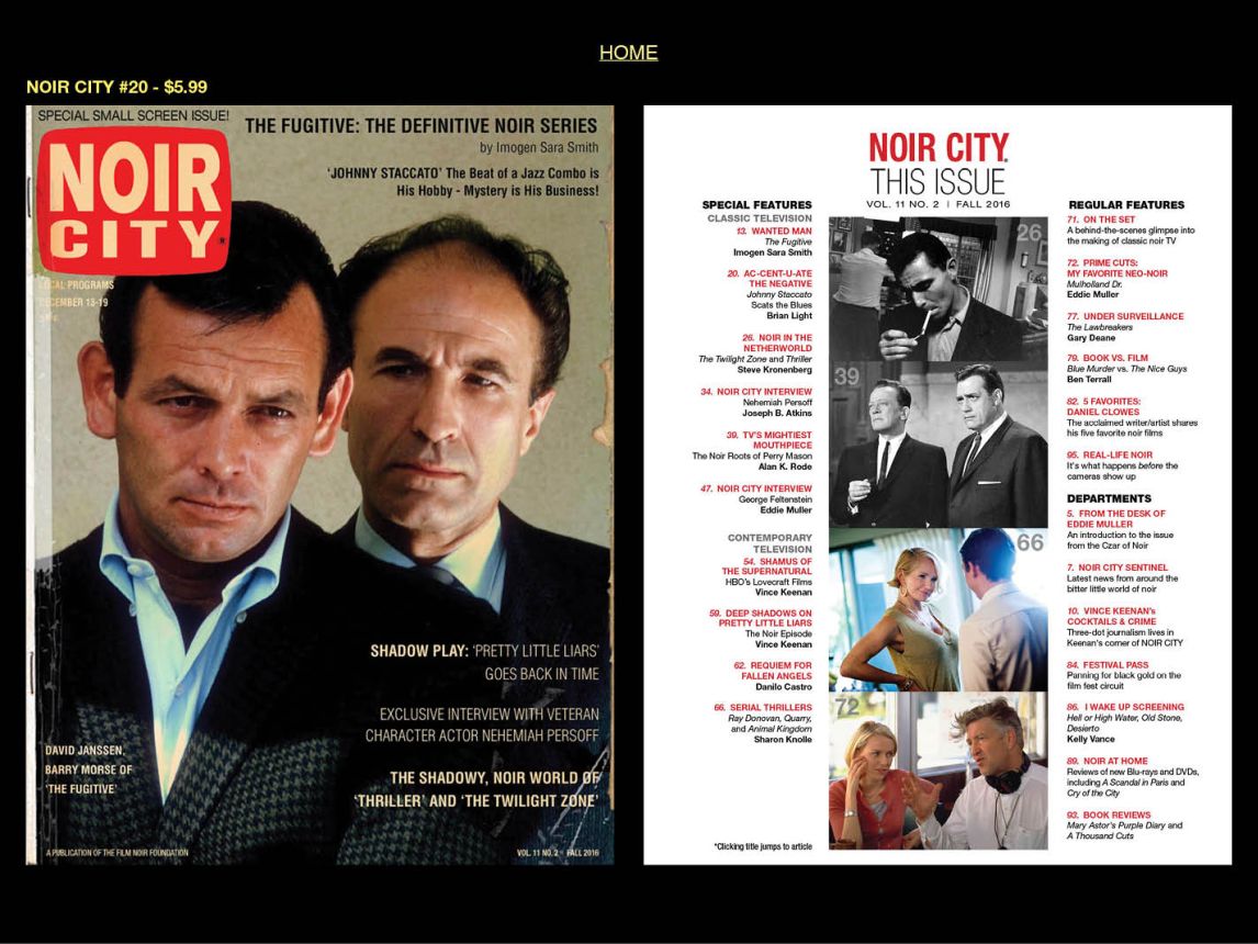 NOIR CITY magazine side cover Issue 20 Fall 2016