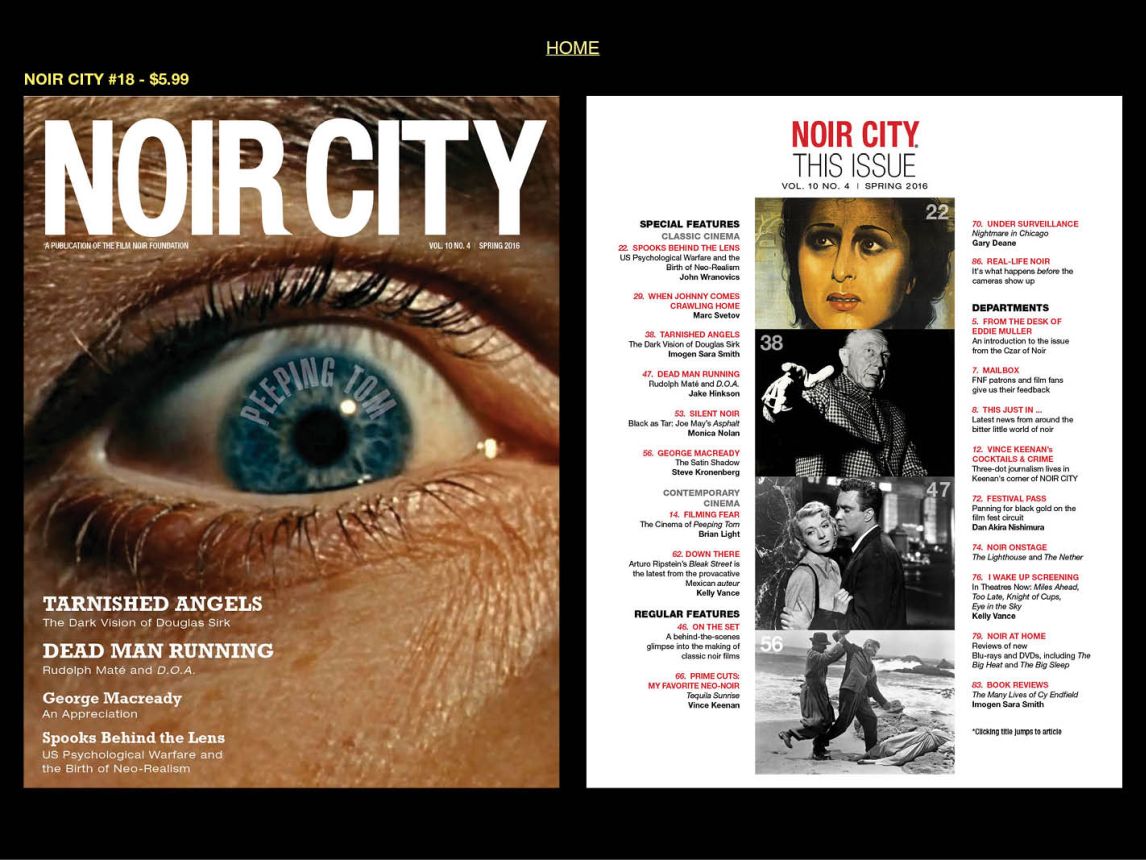 NOIR CITY magazine side cover Issue 18 Spring 2016