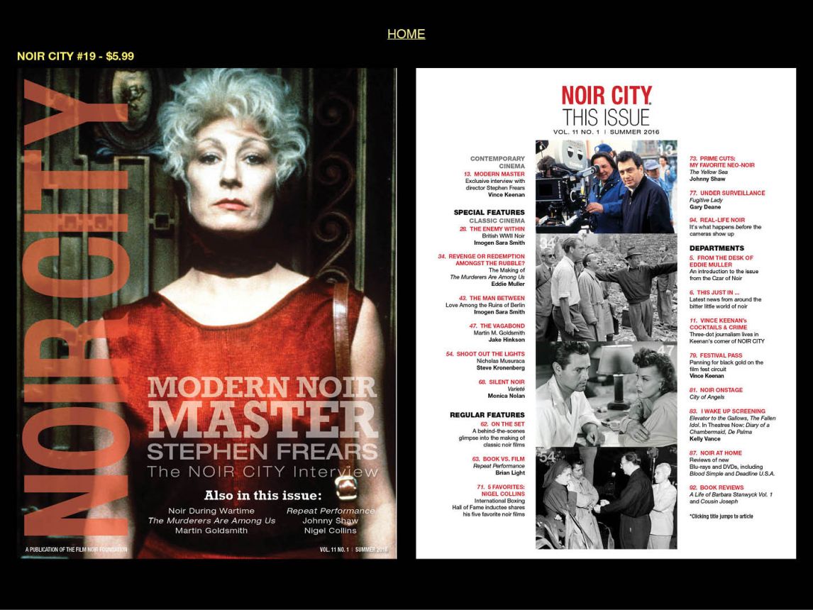 NOIR CITY magazine side cover Issue 19 Summer 2016