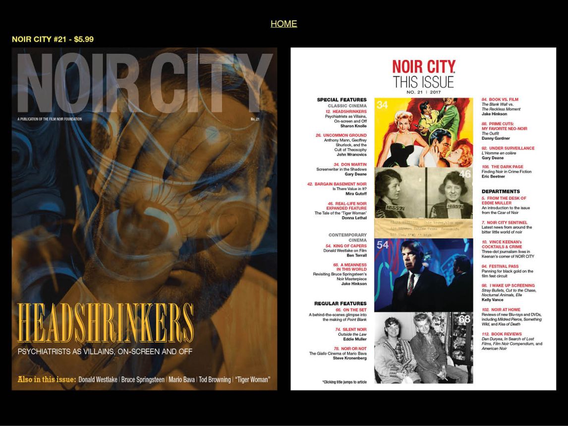 NOIR CITY magazine side cover Issue 21   2017