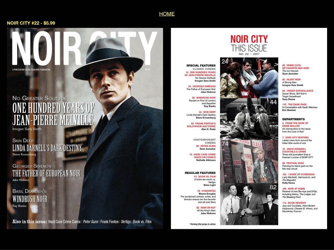 NOIR CITY magazine side cover Issue 22   2017