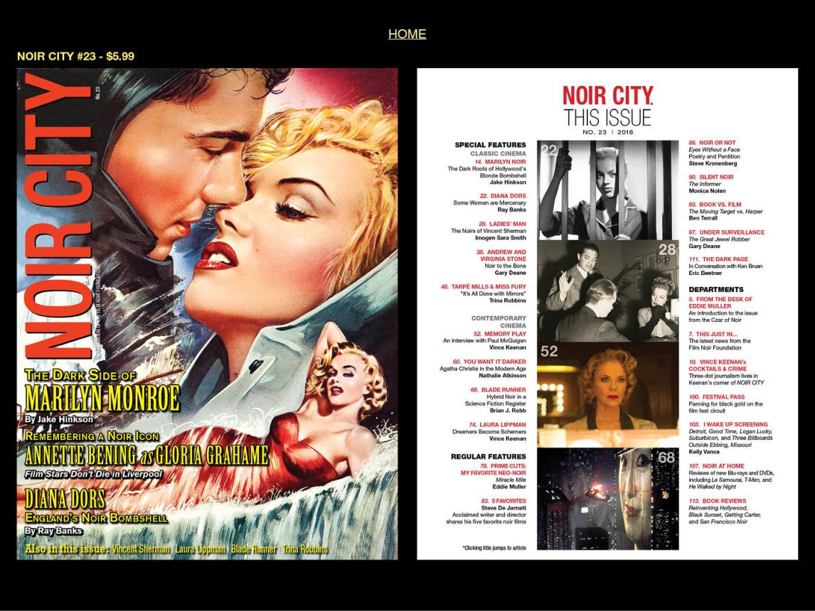 NOIR CITY magazine side cover Issue 23   2018