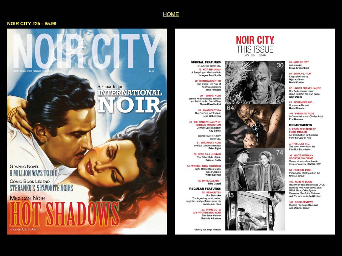 NOIR CITY magazine side cover Issue 25   2018