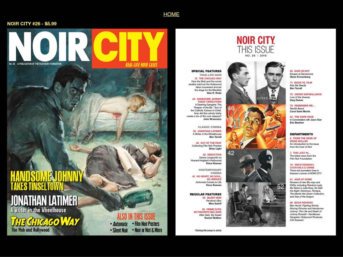 NOIR CITY magazine side cover Issue 26   2019