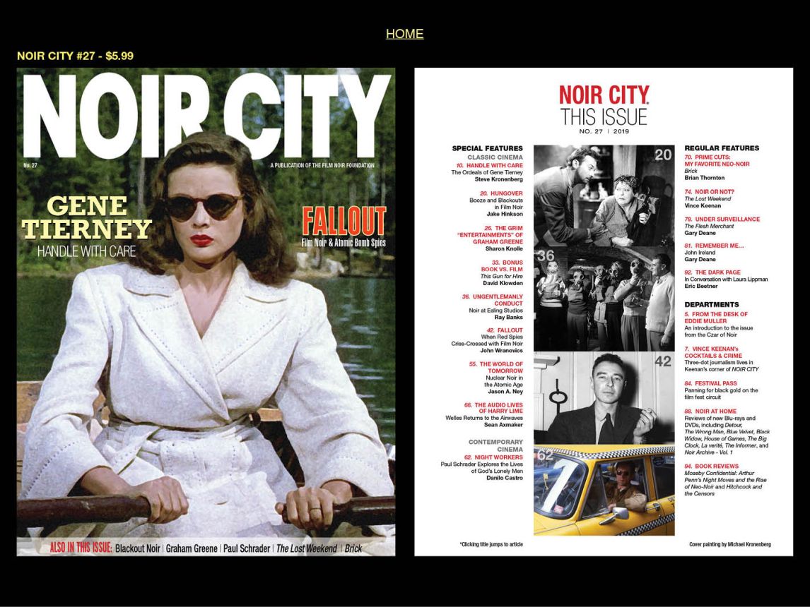 NOIR CITY magazine side cover Issue 27   2019