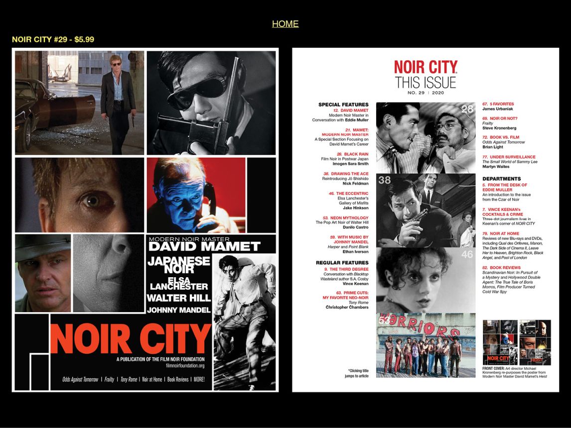 NOIR CITY magazine side cover Issue 29   2020