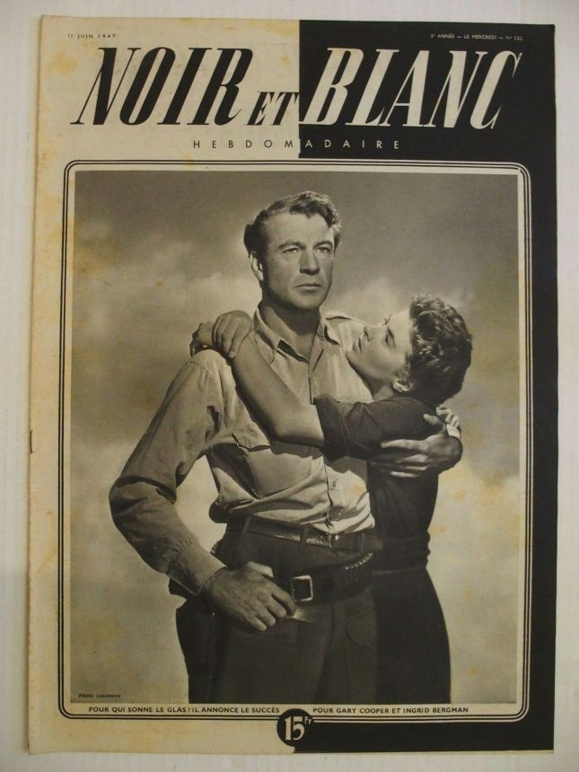 NOIR ET BLANC magazine side cover Issue 122 11 June 1947