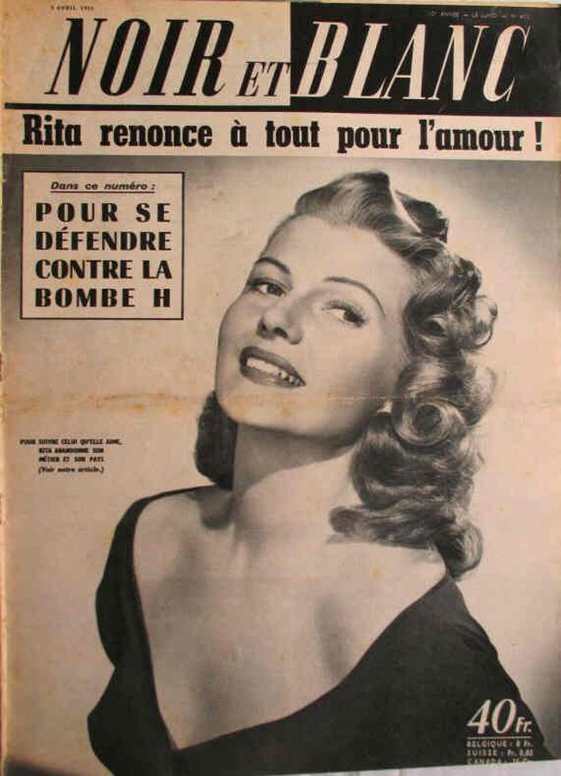 NOIR ET BLANC magazine side cover 5 April 1954