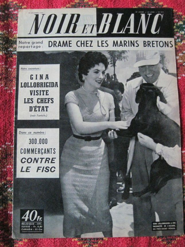 NOIR ET BLANC magazine side cover Issue 512 28 December 1954