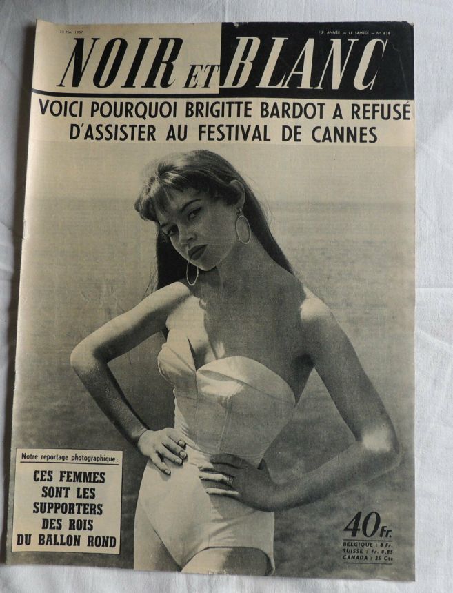 NOIR ET BLANC magazine side cover Issue 638 25 May 1957
